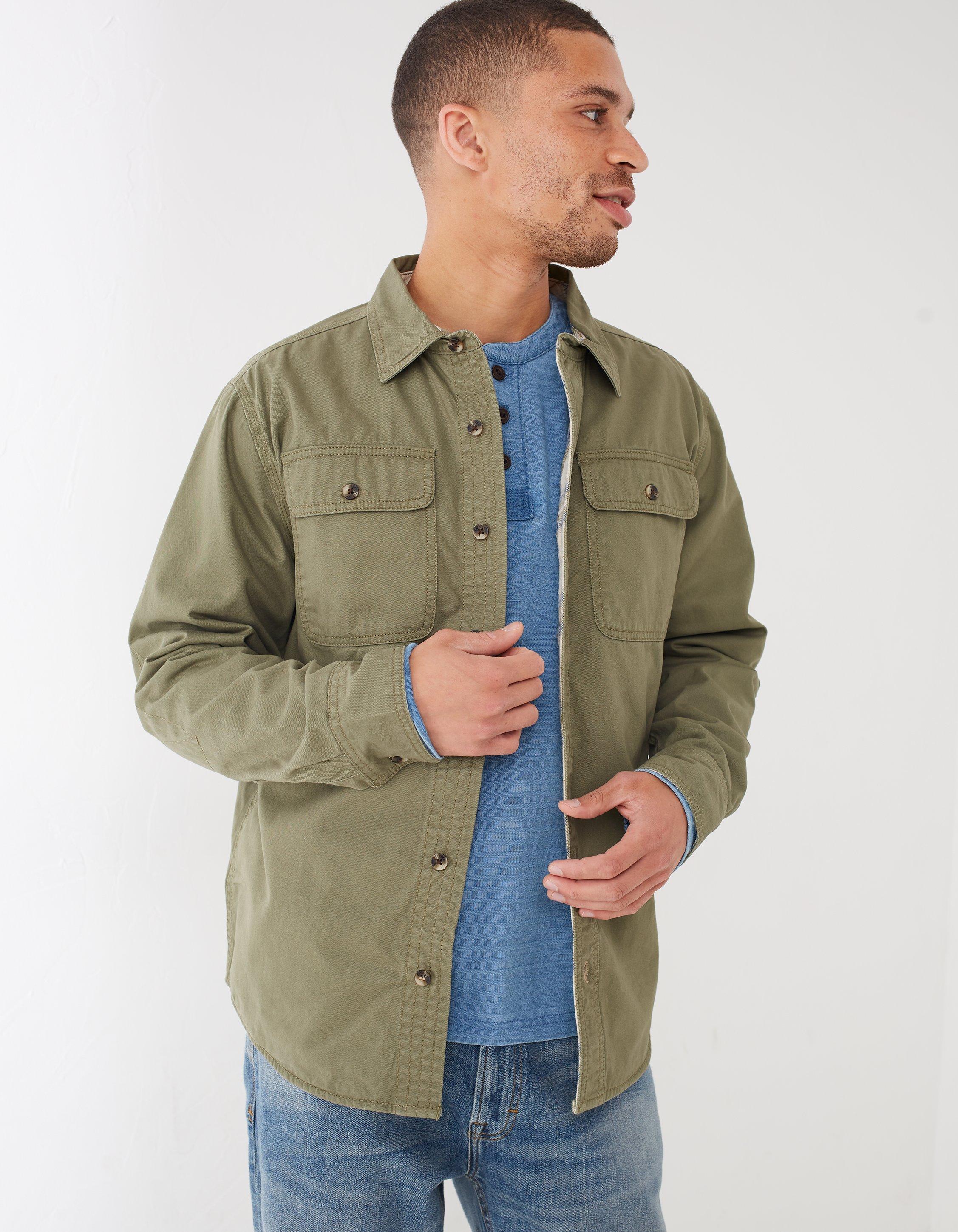 Hollister twill hot sale shirt jacket