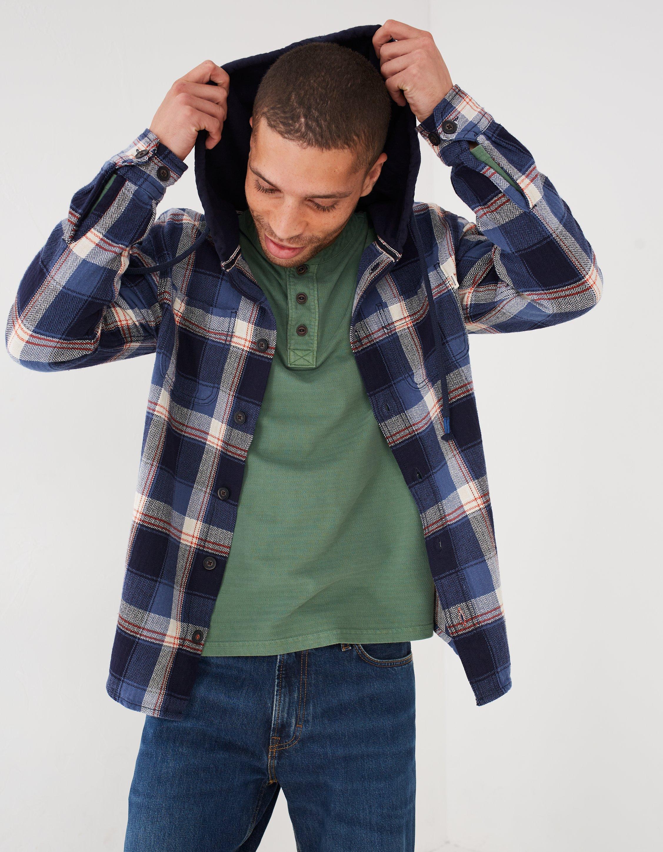 Hooded check shirt new arrivals