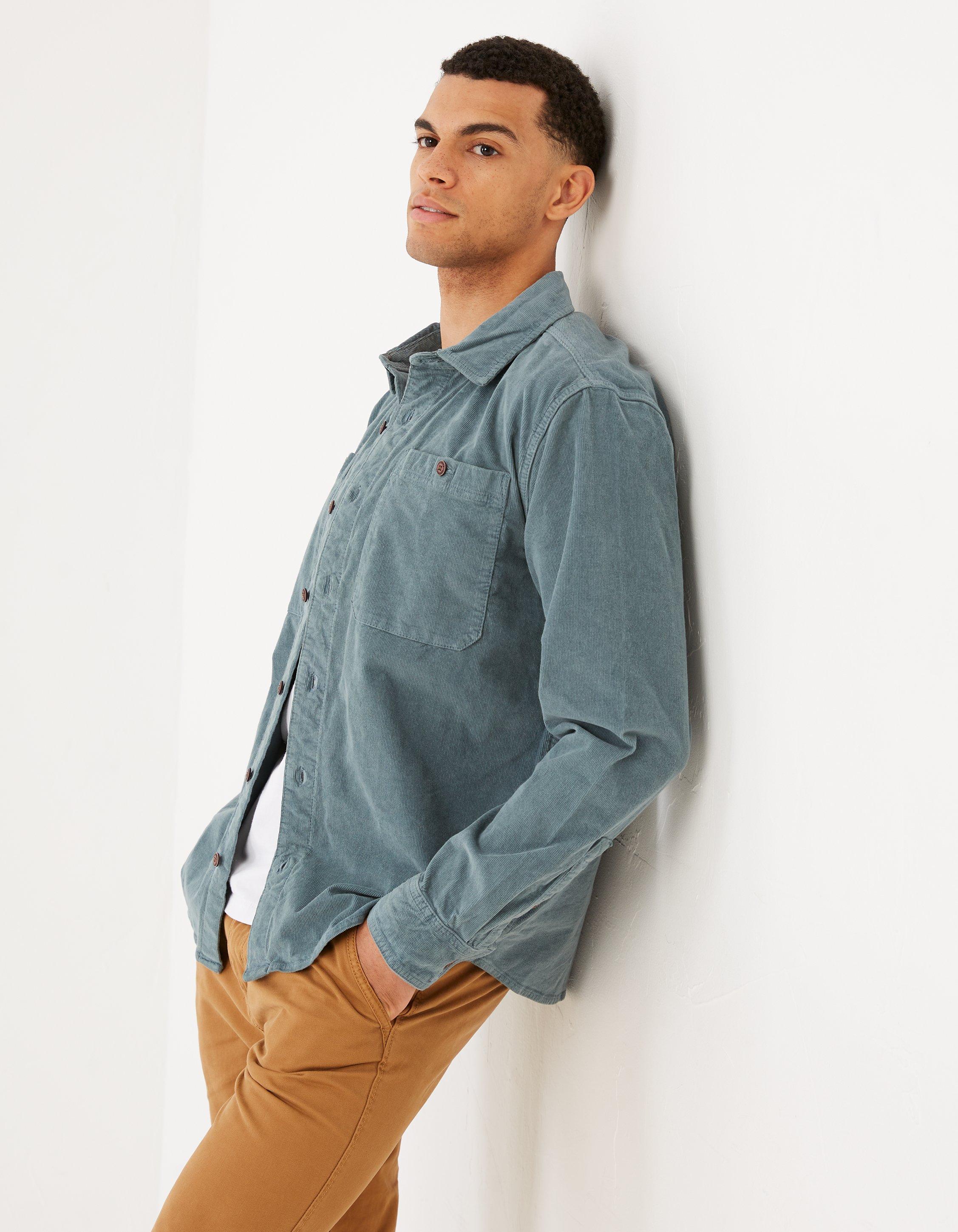 grey corduroy shirt