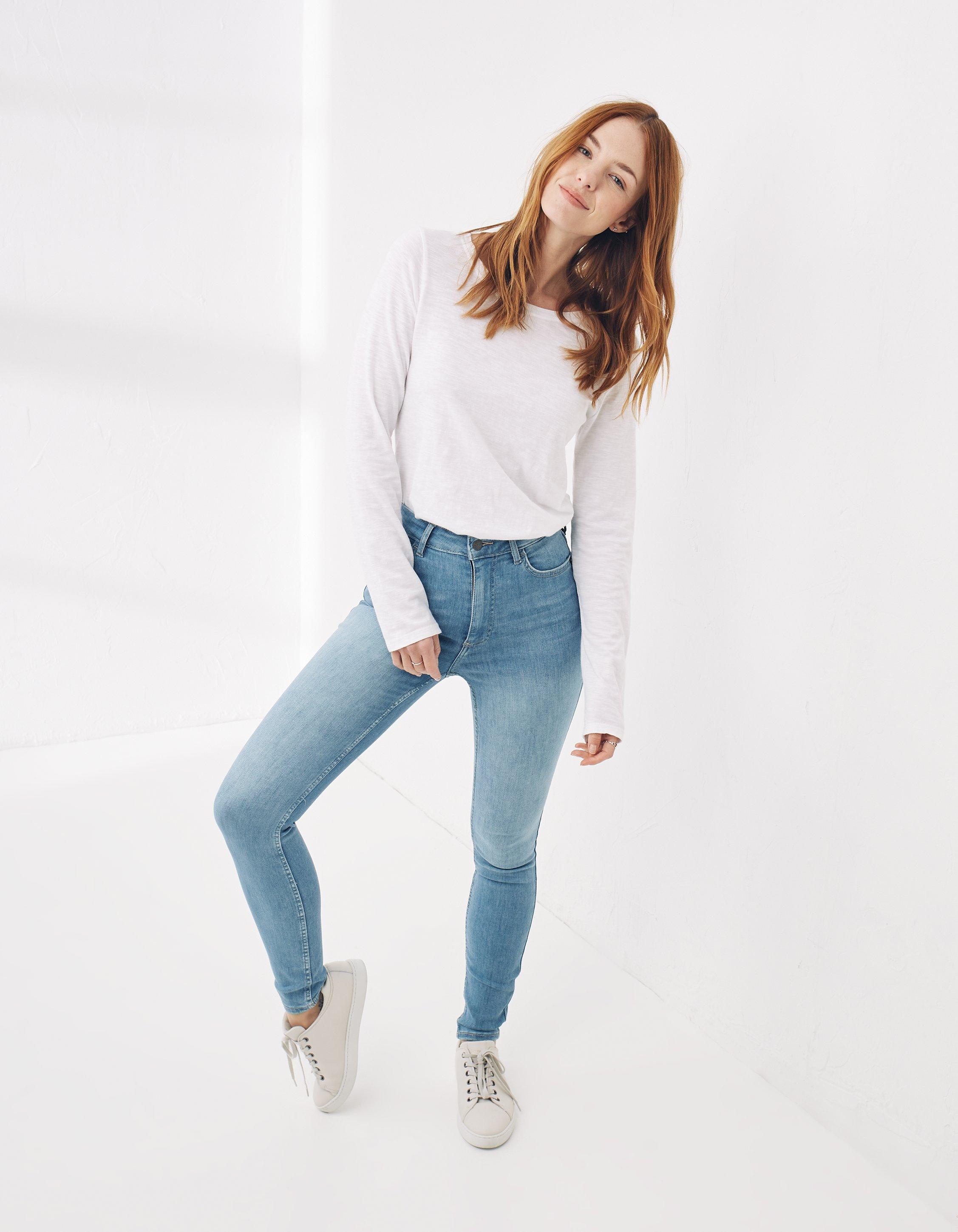 Light Wash Harlow High Waist Super Skinny Jeans, Jeans & Dungarees ...