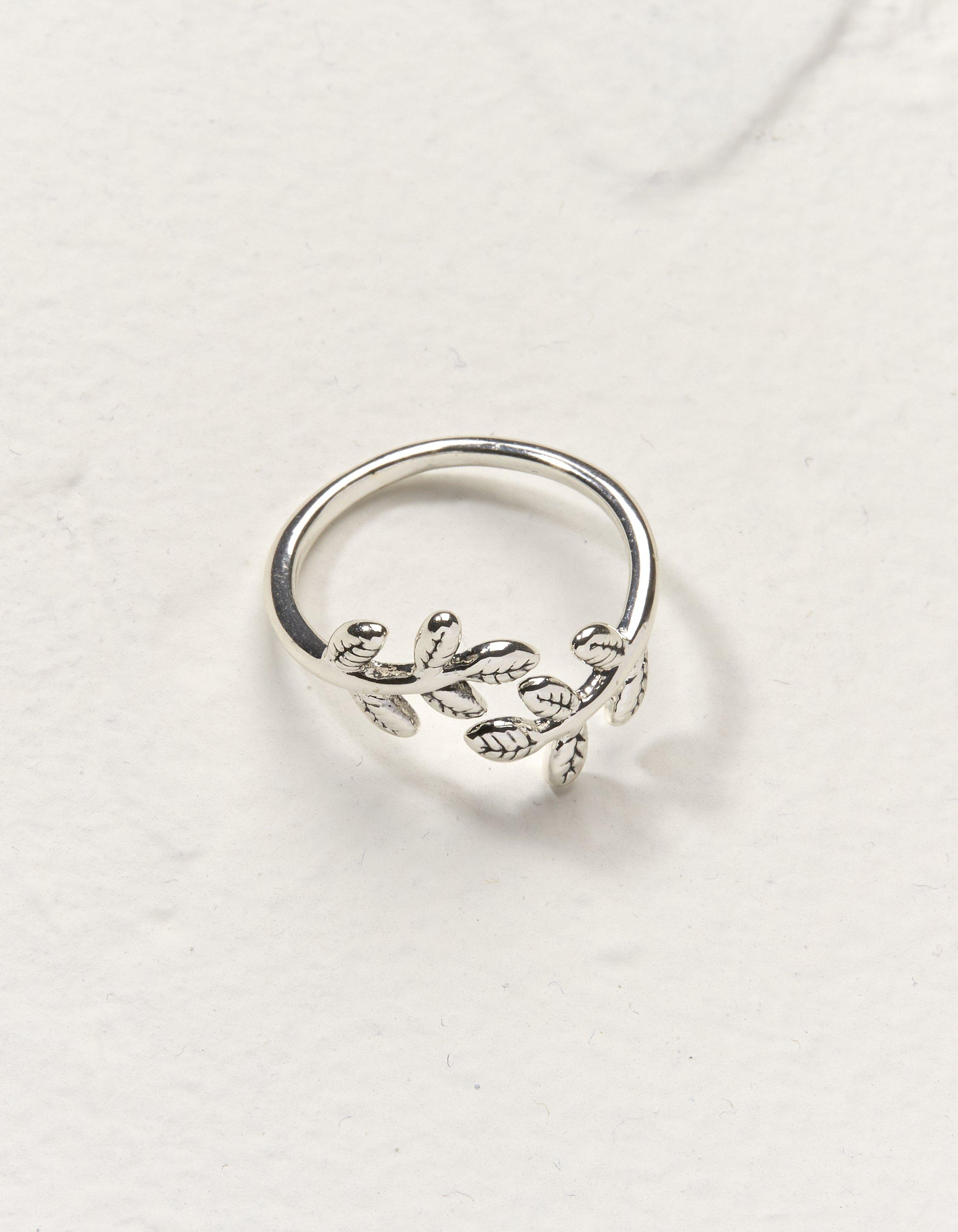 Silver leaf sale ring