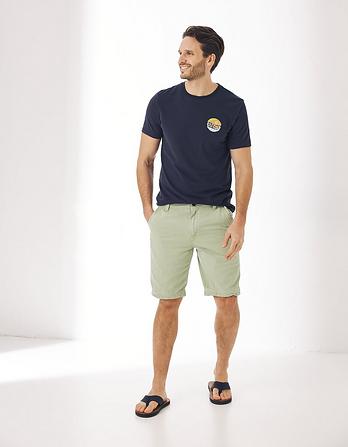 Genuine Fat face men's light weight chino shorts navy blue 