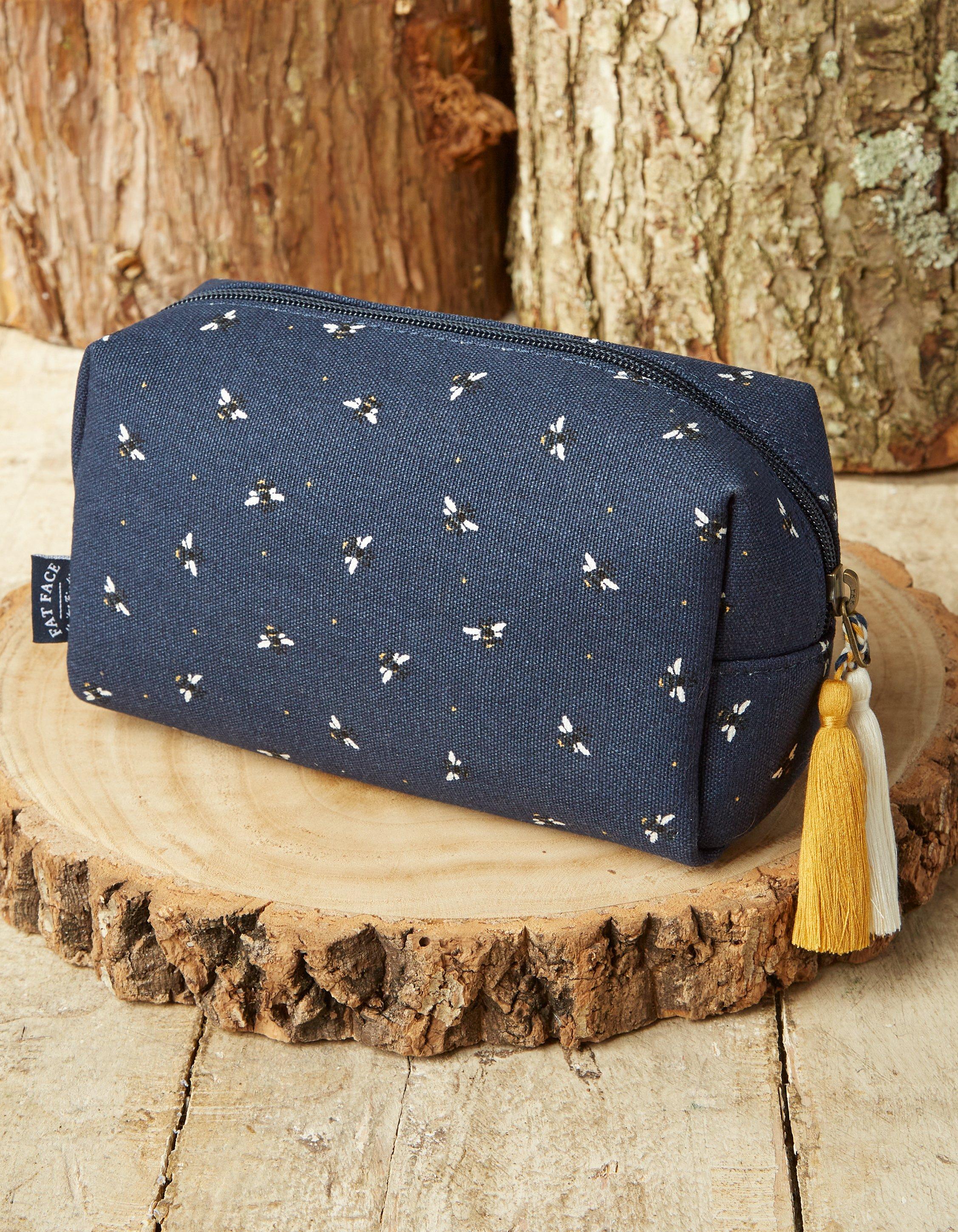 Navy Bee Print Wash Bag, Bath & Body | FatFace.com