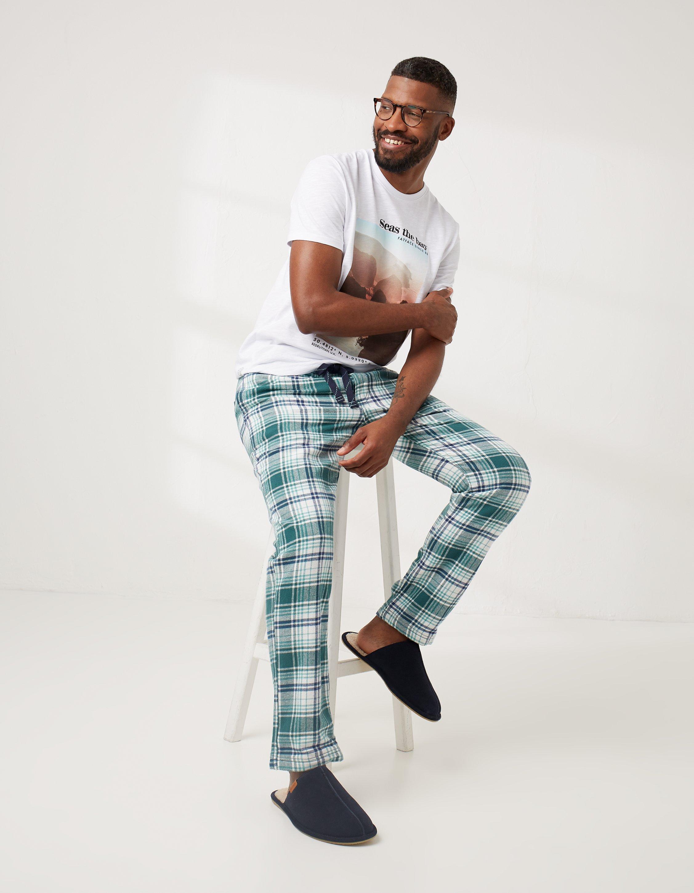 Mens discount checked pjs