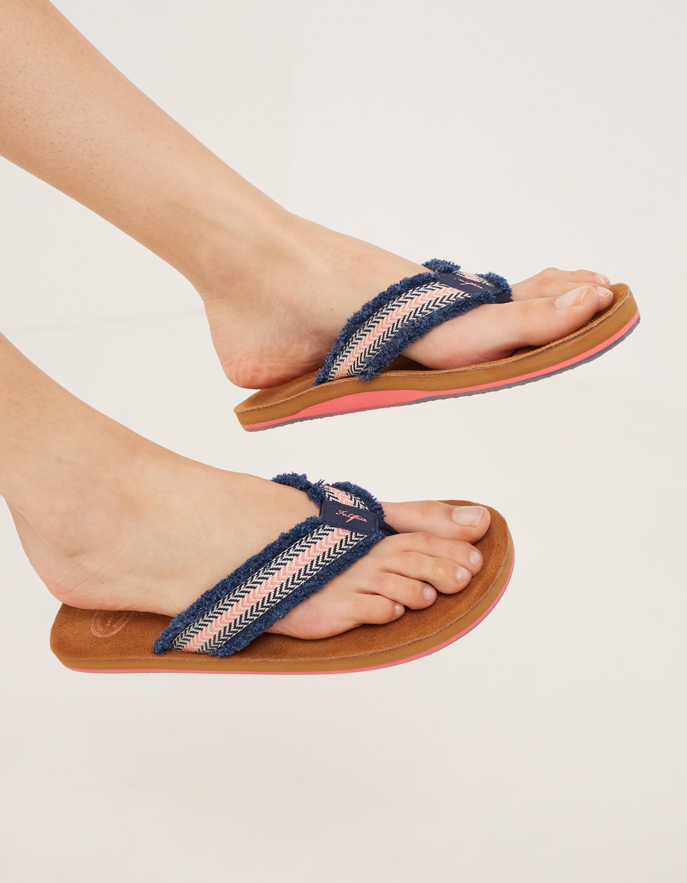 Suede flip shop flops