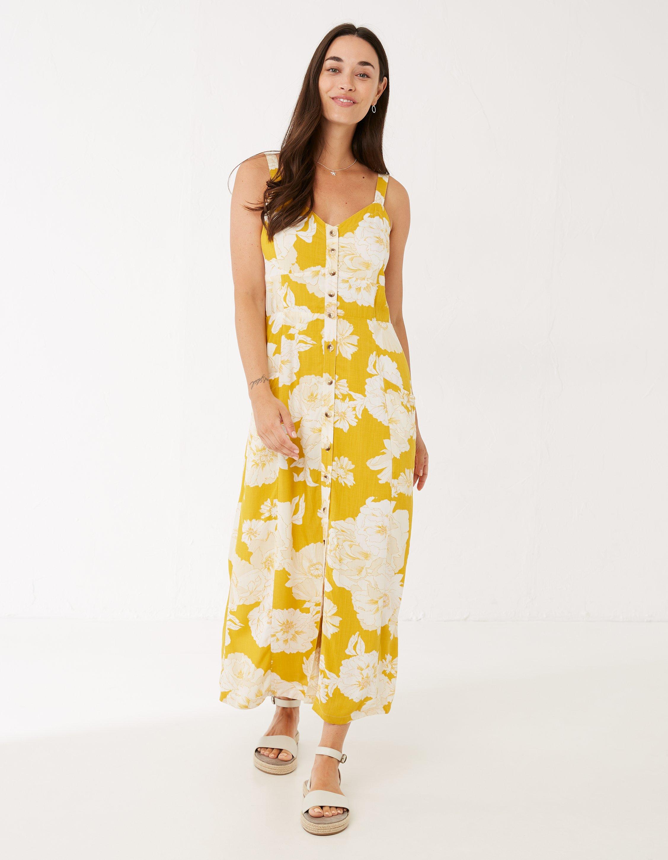 Fat face yellow sales dress