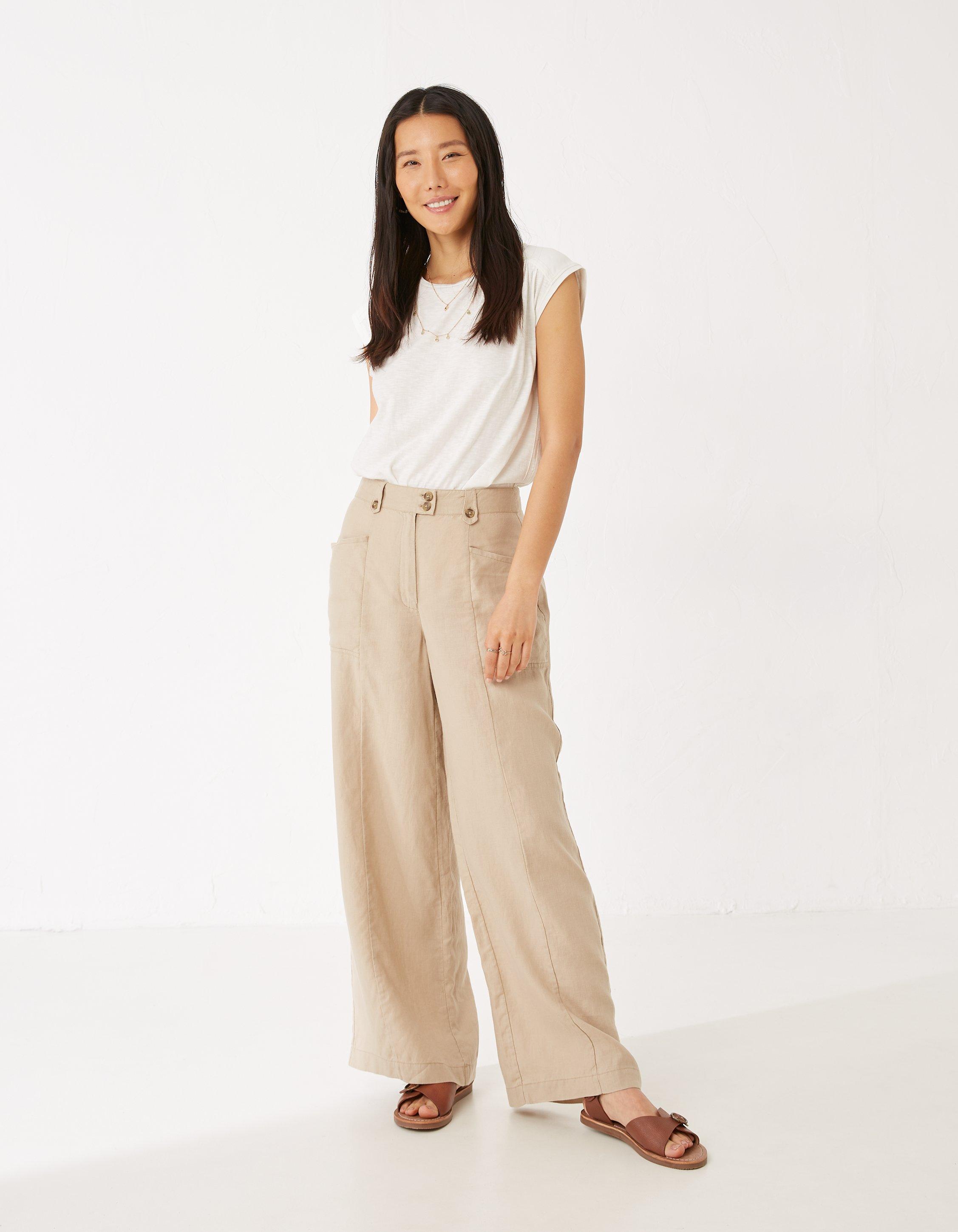 Taylor Linen Wide Leg Pants, Pants & Leggings