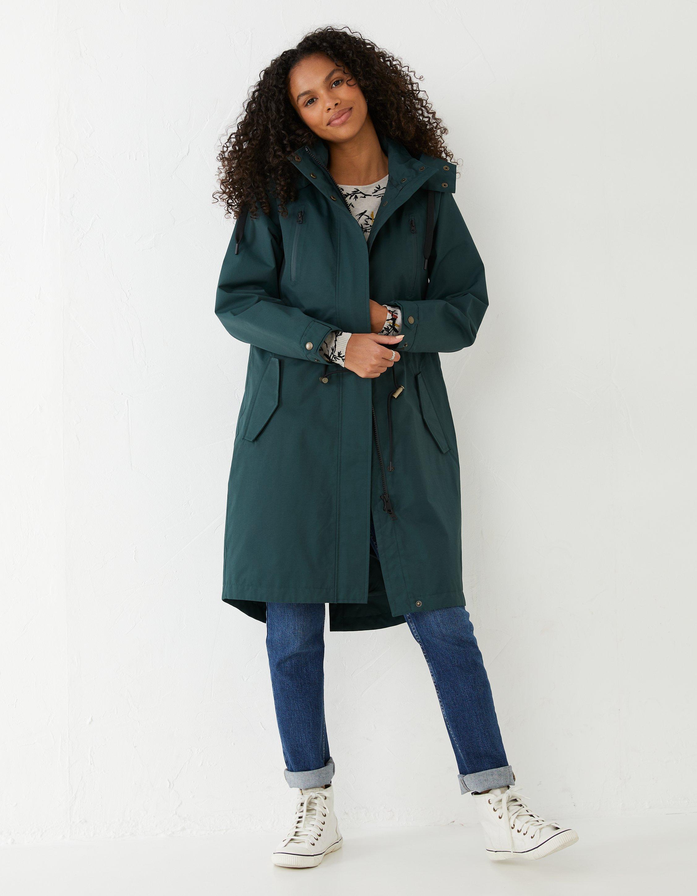 Long womens hot sale waterproof coat