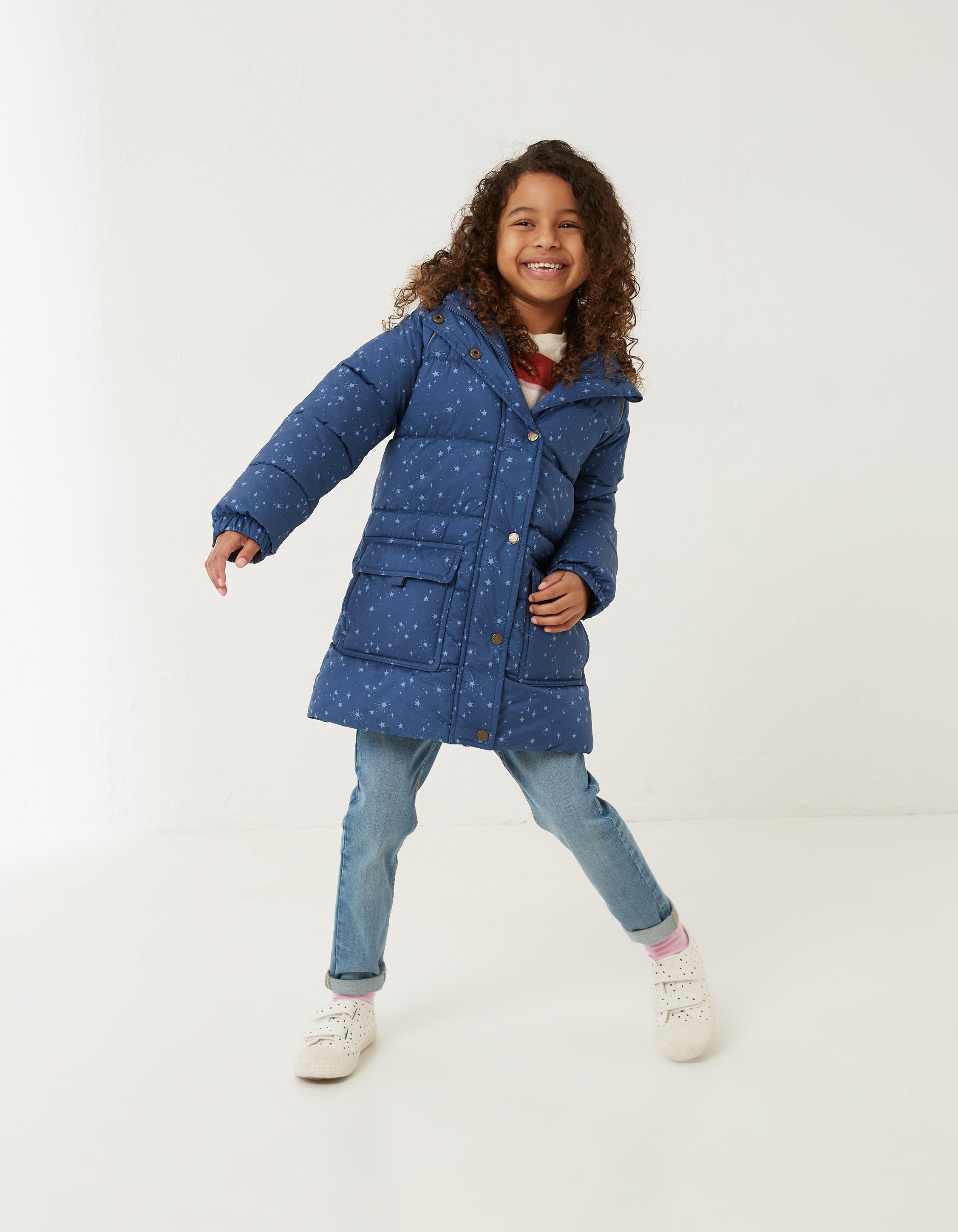 Girls navy top blue winter coat