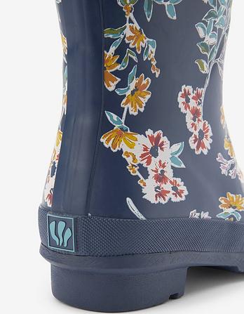 Floral Print Mid Rain Boots