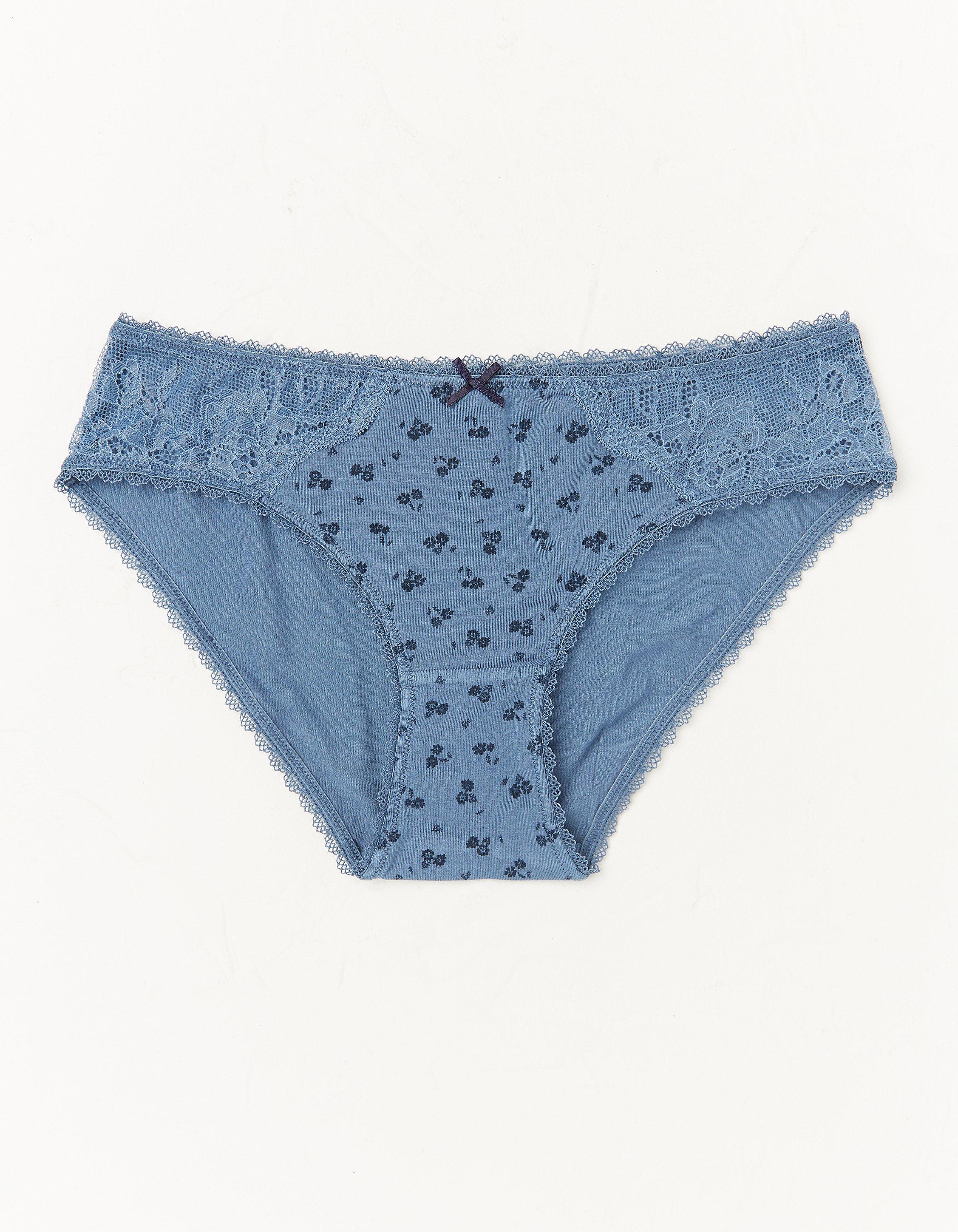 Navy Autumn Sprigs Mini Briefs, Socks, Underwear & Tights | FatFace.com