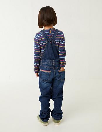 Rainbow Embroidered Dungarees