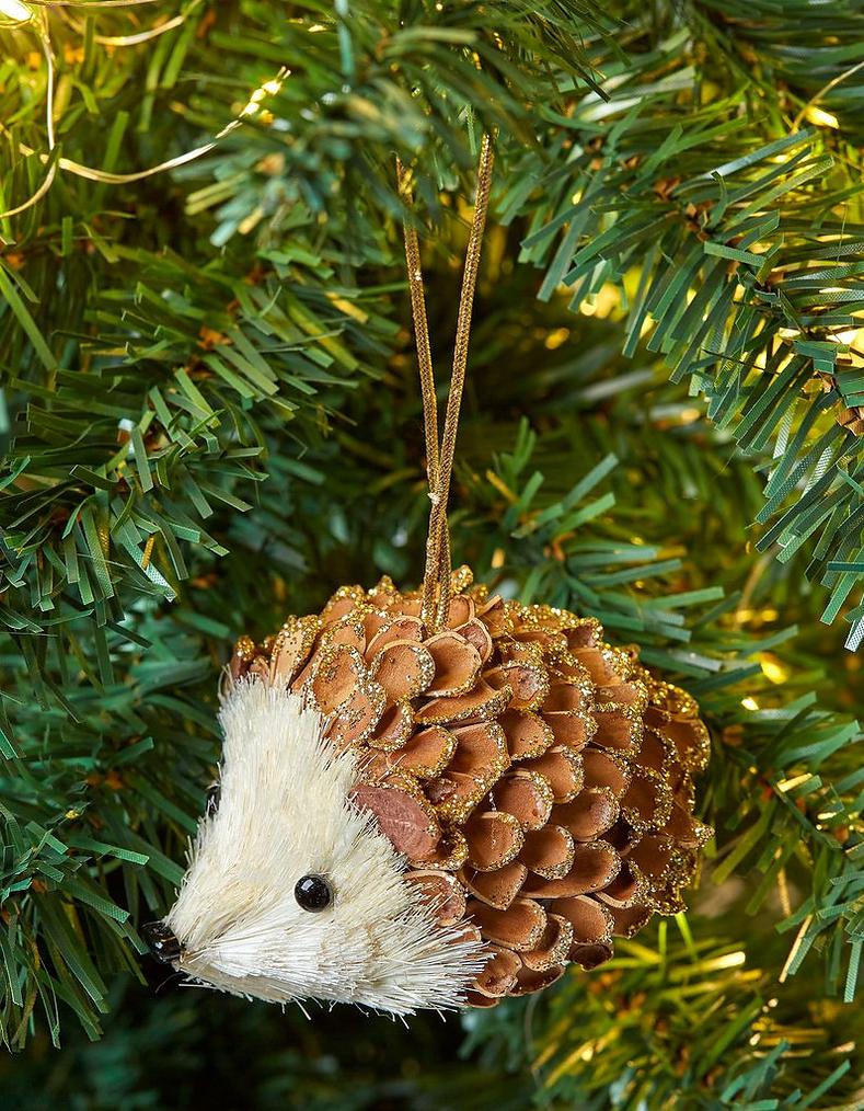 Brown Brush Hedgehog Decoration