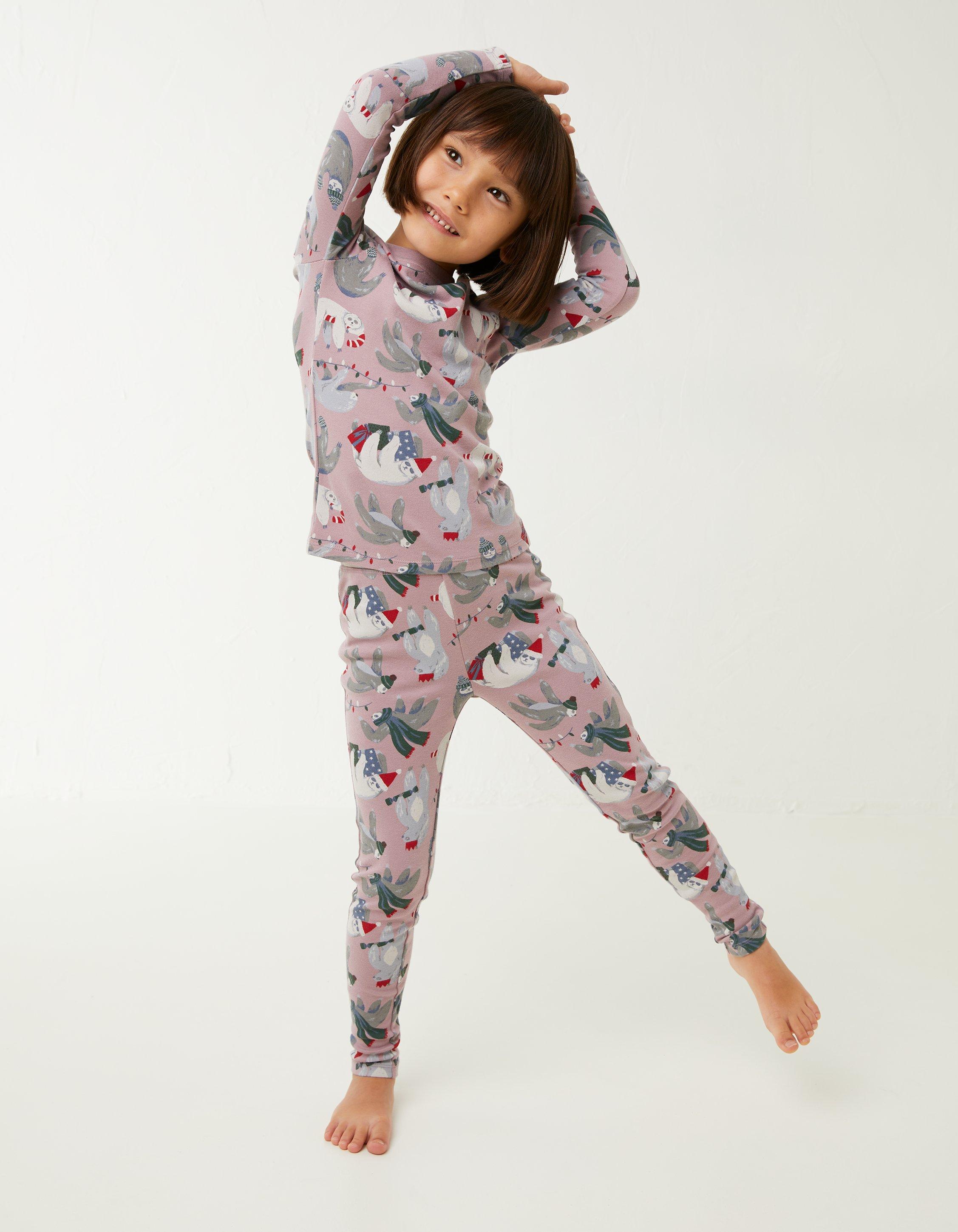 Girl 2025 sloth pajamas