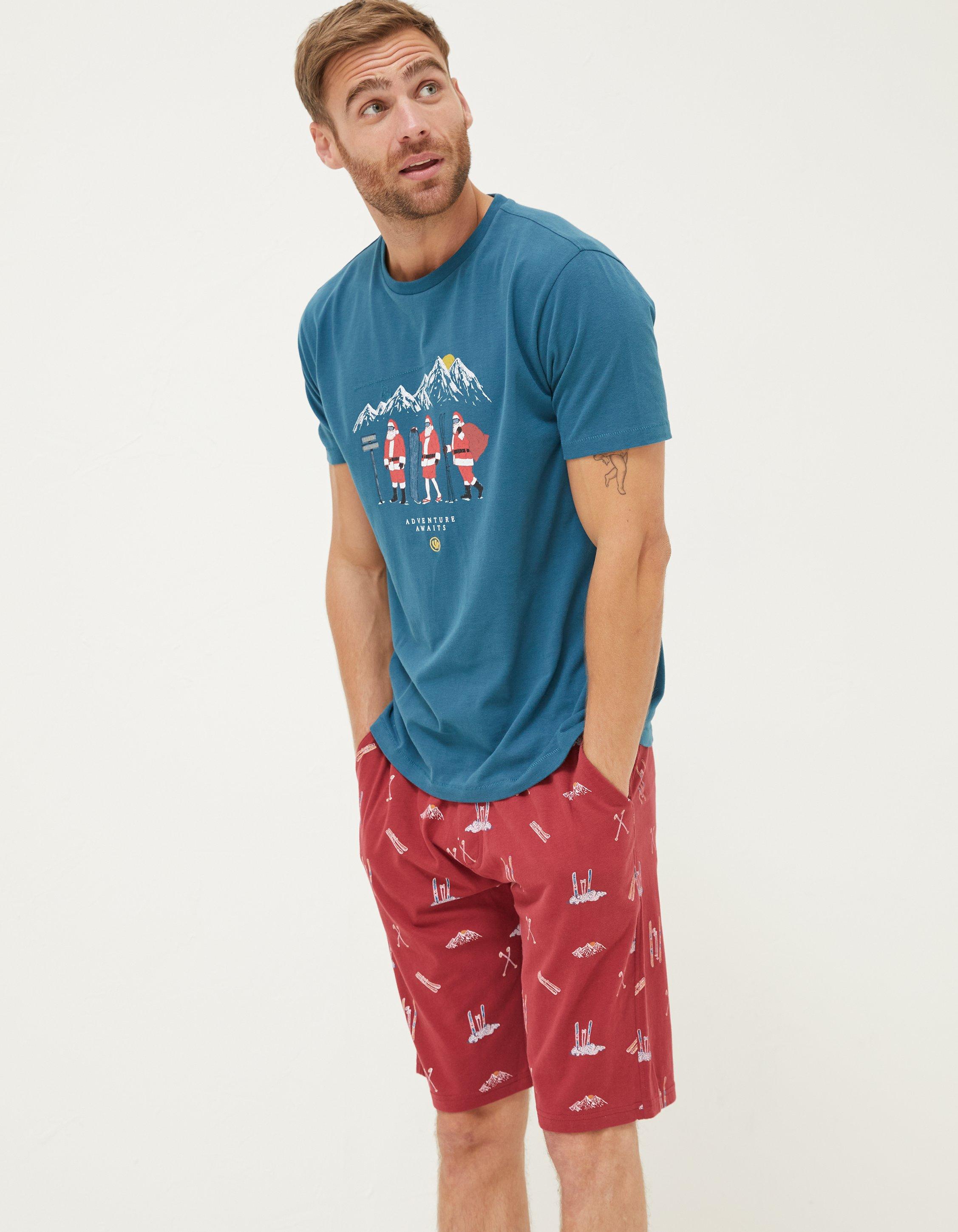 Pyjama homme short tee shirt hot sale