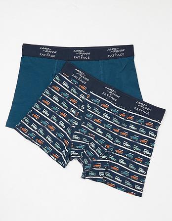 Two Pack Land Rover Stripe Boxers