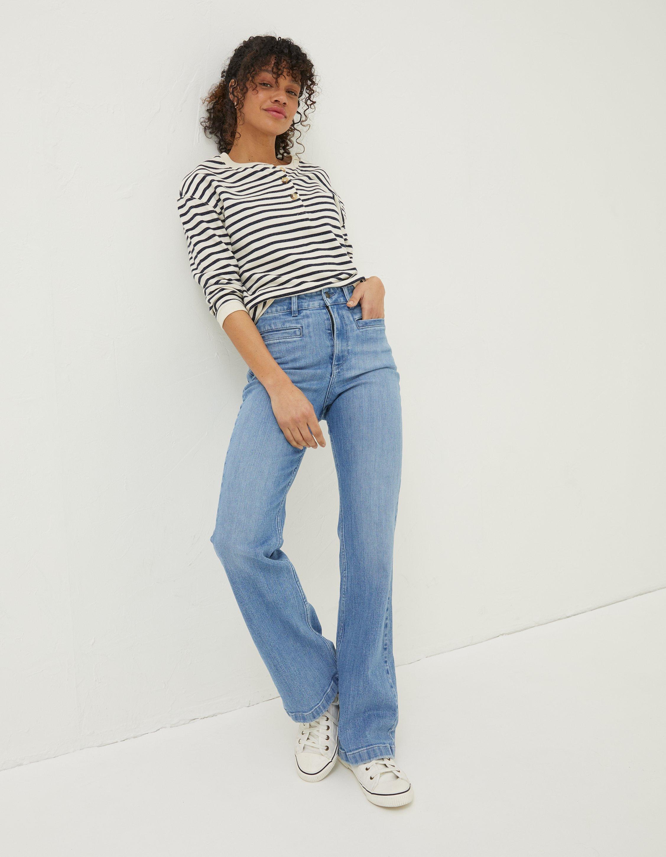 Fly Flare Comfort Stretch Jeans, Jeans & Dungarees | FatFace.com