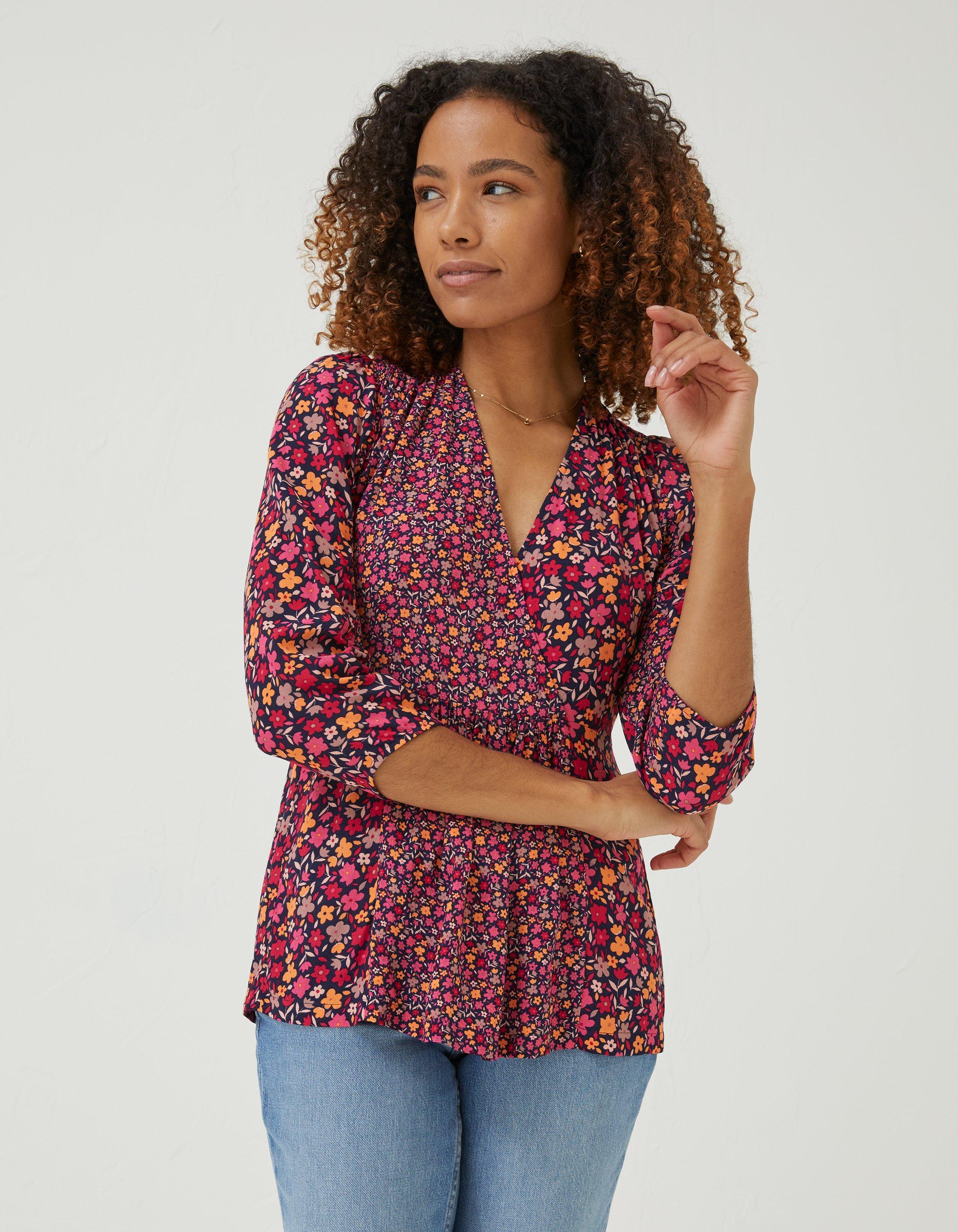 Patlollav Womens Face Abstract Print Long Sleeve T-Shirt Female Shirt 