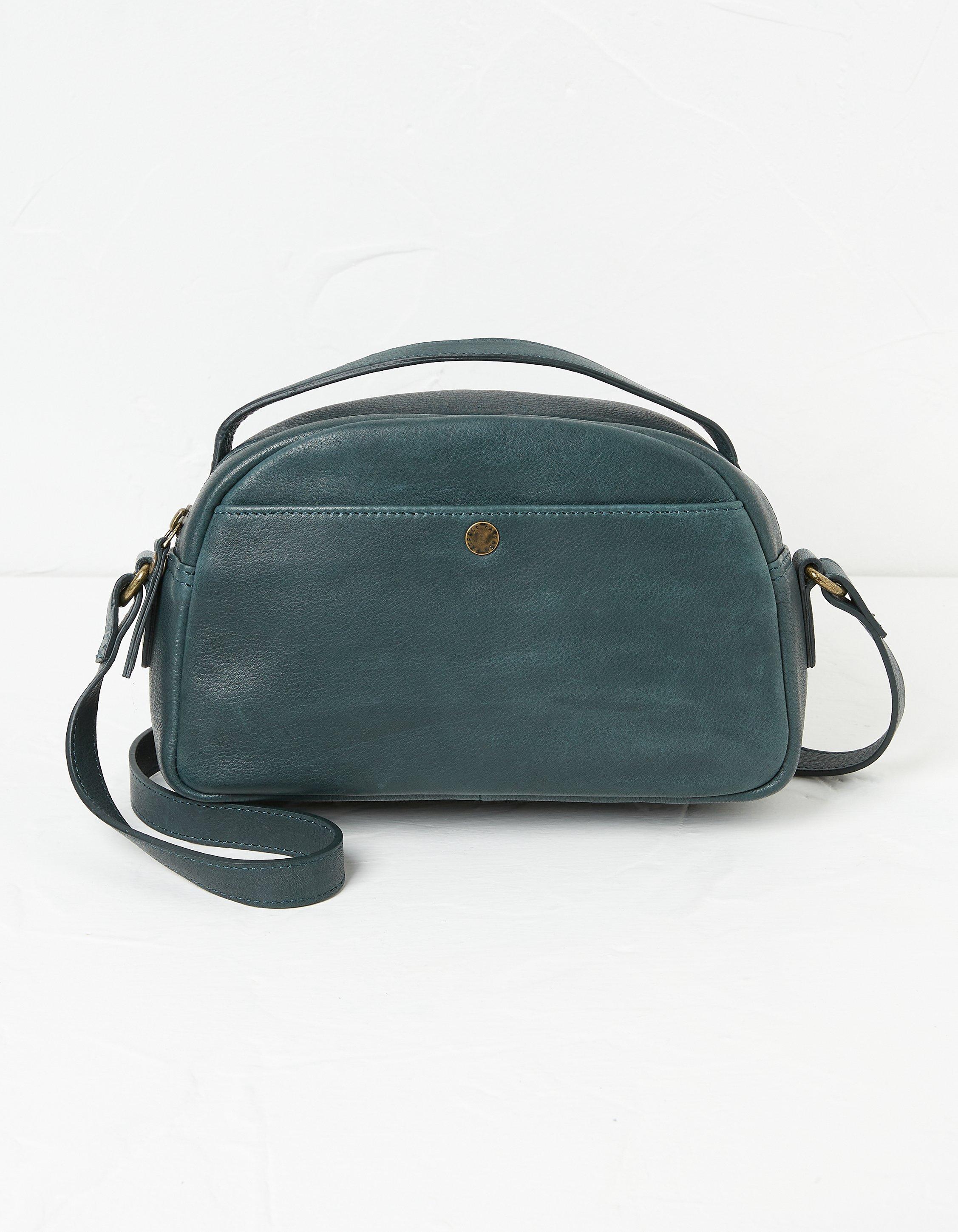  Other Stories Small Crescent Leather Bag in Black