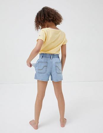 Avril Paperbag Denim Shorts