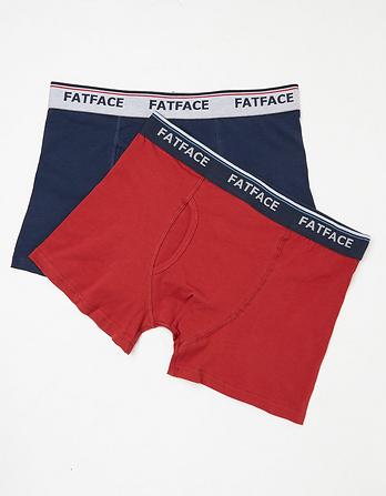 Two Pack Plain Boxers