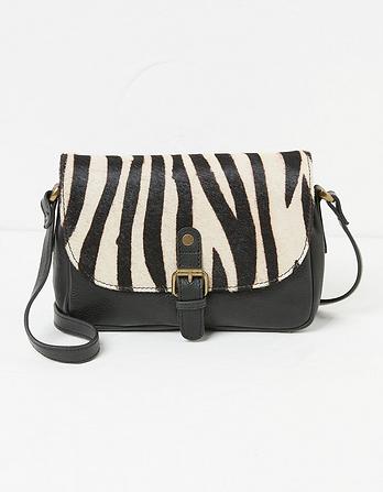 Black Pixie Zebra Stripe Bag, FatFace.com