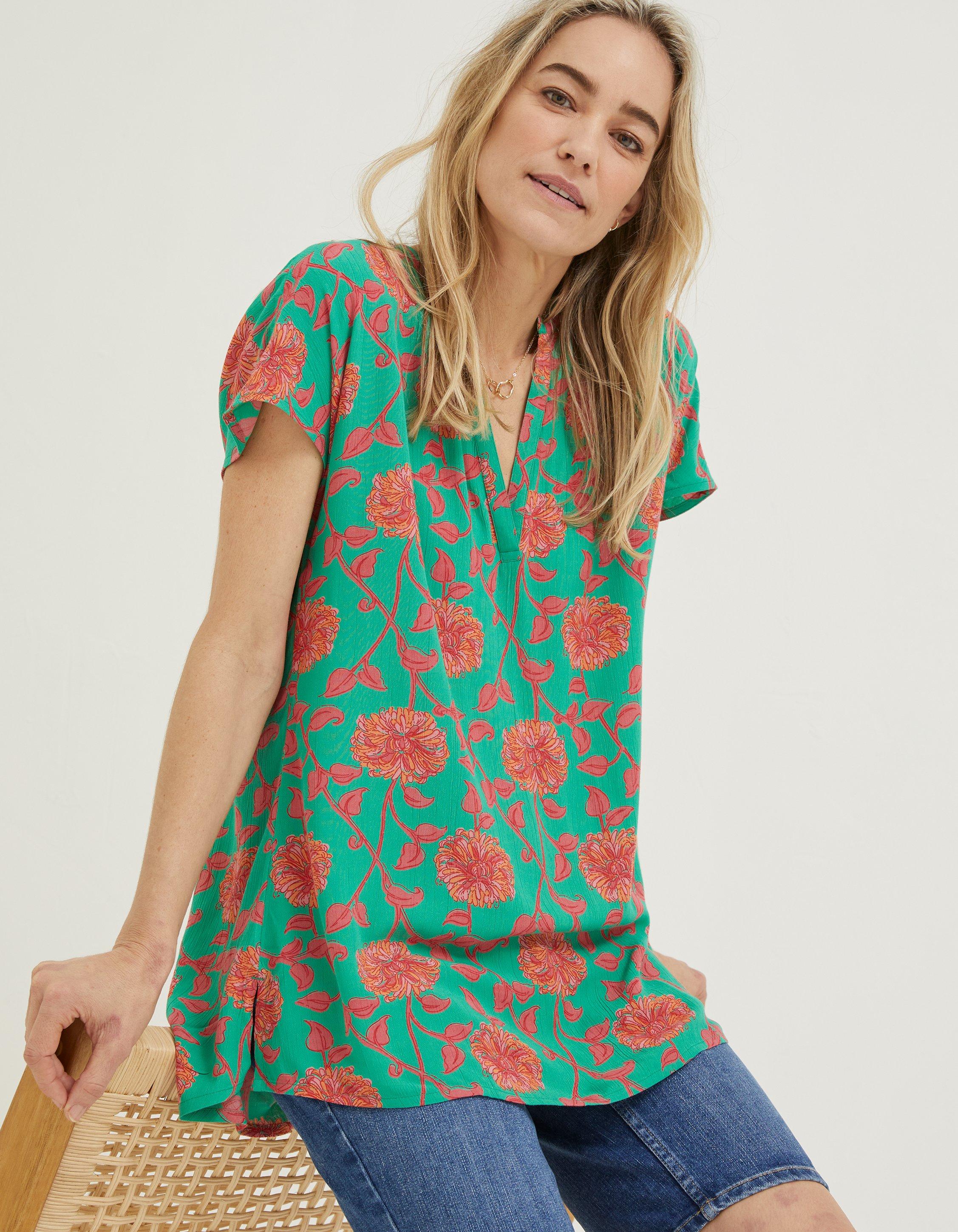 Piper Bali Blooms Tunic, Tops & T-Shirts | FatFace.com