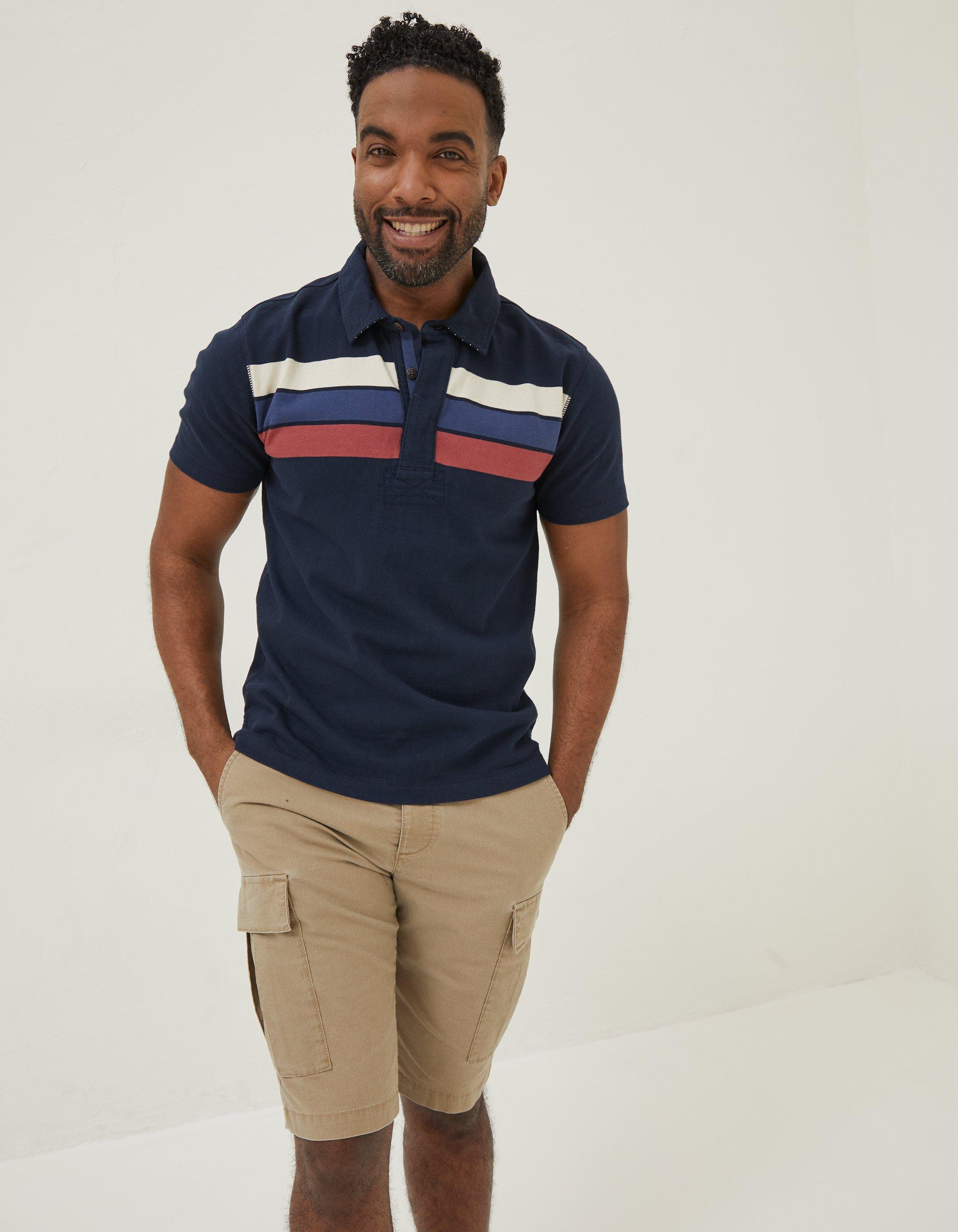 Navy Chest Stripe Rugby, FatFace.com