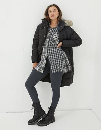 Sienna Quilted Mid Length Coat