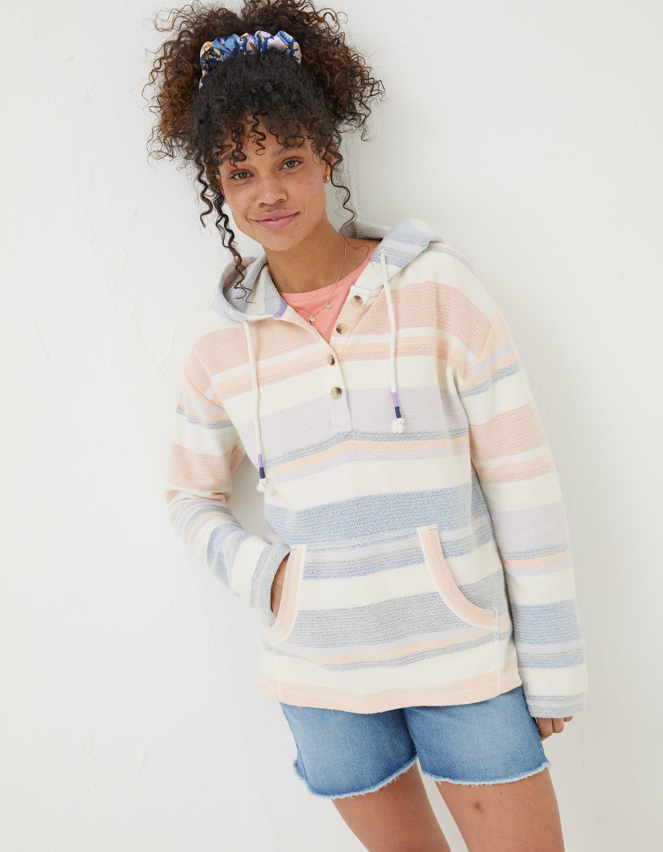 Daisy Textured Stripe Hoodie