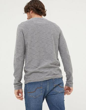 Long Sleeve Stripe Pocket T-Shirt