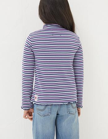 Stripe Rollneck Jersey T-Shirt