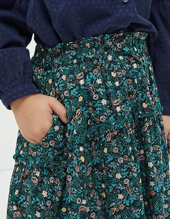 Sia Evergreen Floral Skirt