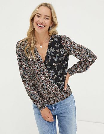 Remi Craft Floral Wrap Top