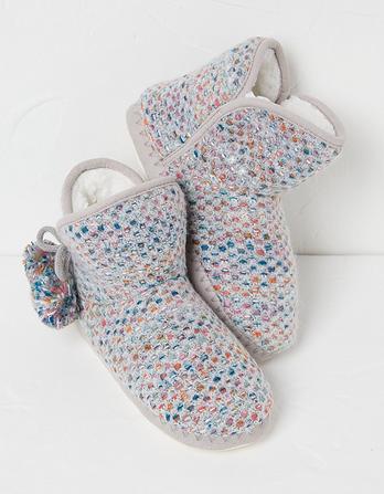 Sara Knit Boot Slipper