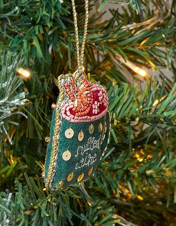 Embroidered Mulled Wine Decoration