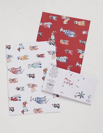 Festive Dog Wrapping Paper