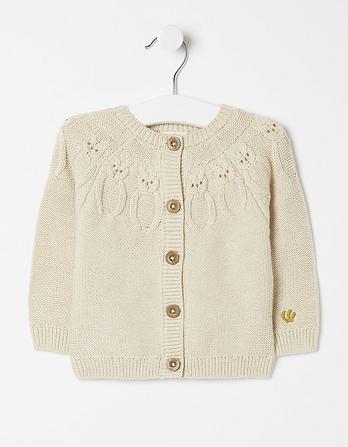 Owl Cable Cardigan