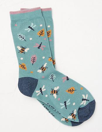 Bee Dragonfly Socks