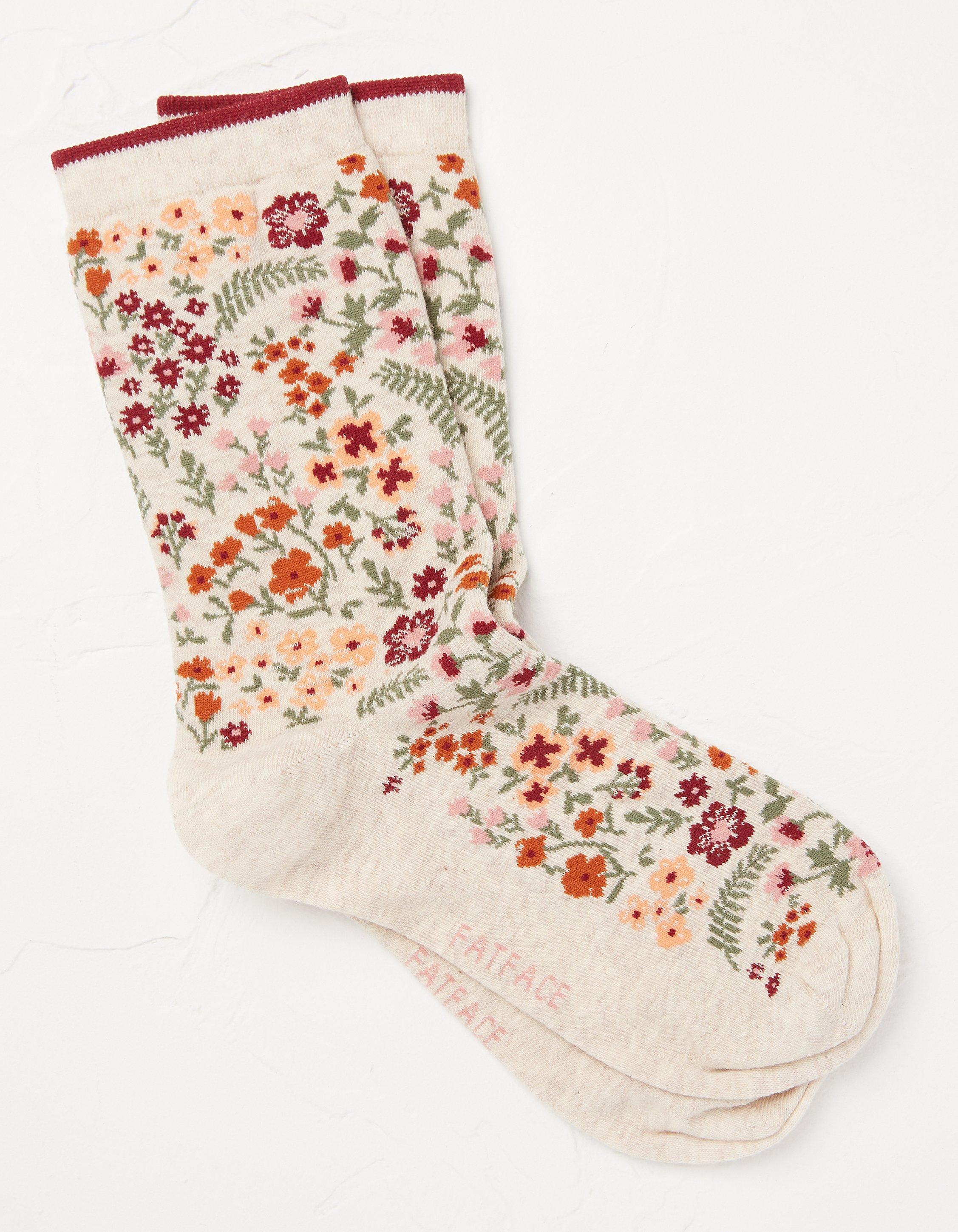 1 Pack Busy Floral Socks