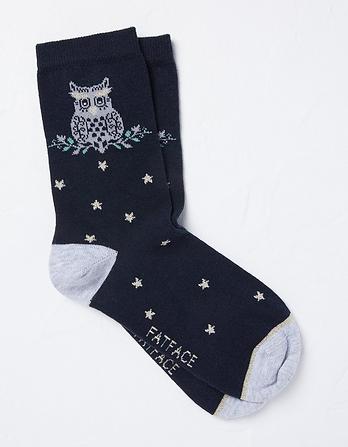 One Pack Starry Owl Socks