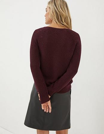 Estelle V Neck Sparkle Sweater