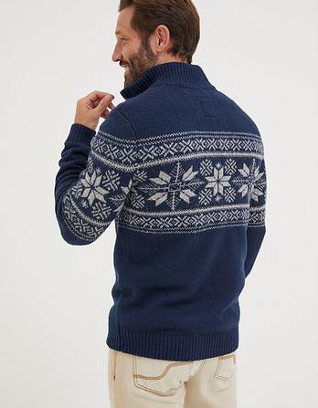 Calder Fairisle Half Neck Sweater