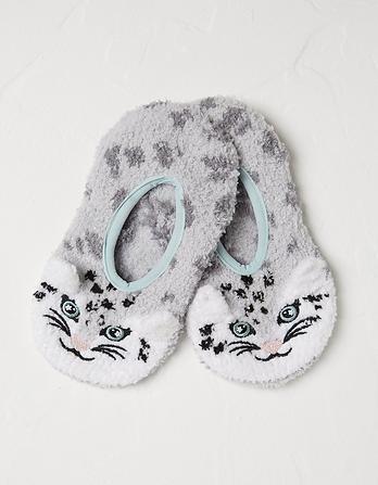 Sadie Snow Leopard Slipper Socks
