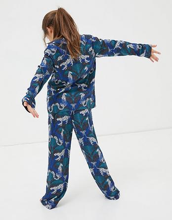 Sadie Snow Leopard Woven Pyjama Set