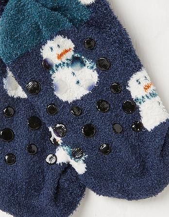 1 Pack Snowman Fluffy Sock
