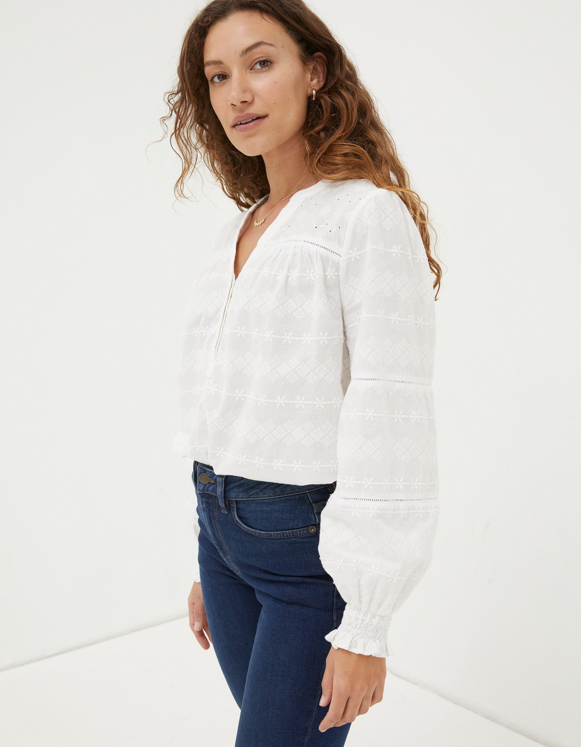 Poppy Embroidered Blouse, Shirts & Blouses | FatFace.com