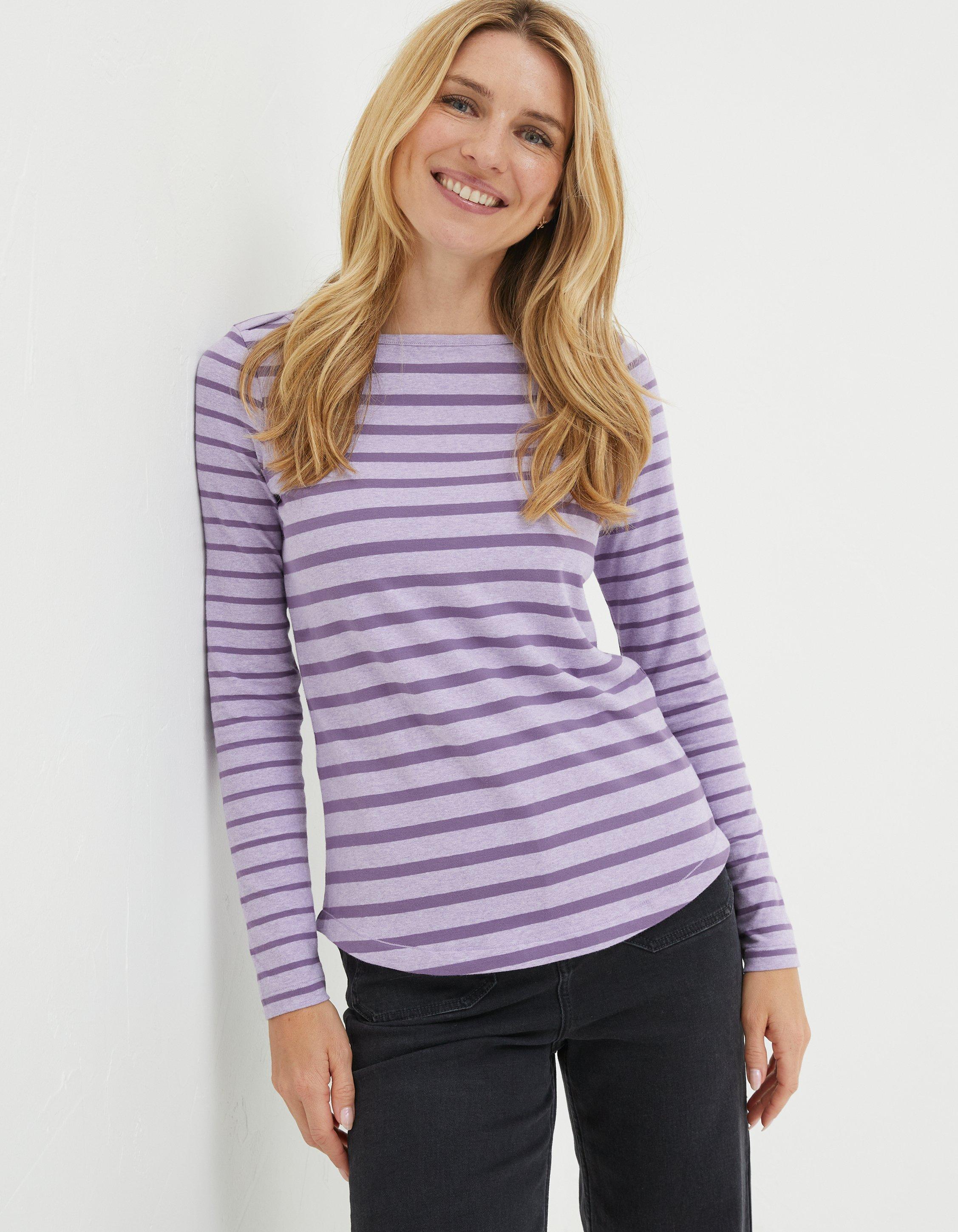 Women's T-Shirts Purple Organic Cotton Tops